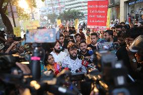 Inquilab Manch Activists March Towards The Indian Embassy - Dhaka