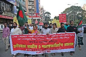 Inquilab Manch Activists March Towards The Indian Embassy - Dhaka