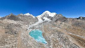 Icy Lake And The Mount Qungmknag - China