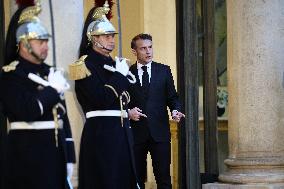 President Macron Welcomes President-Elect Trump - Paris