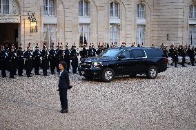 President Macron Welcomes President-Elect Trump - Paris