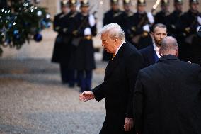 President Macron Welcomes President-Elect Trump - Paris