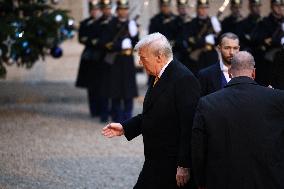 President Macron Welcomes President-Elect Trump - Paris