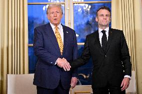 President Macron Welcomes President-Elect Trump - Paris