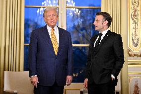 President Macron Welcomes President-Elect Trump - Paris