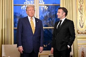 President Macron Welcomes President-Elect Trump - Paris