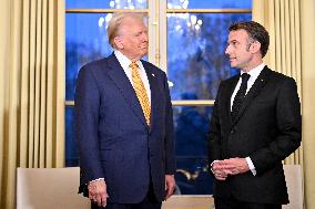 President Macron Welcomes President-Elect Trump - Paris