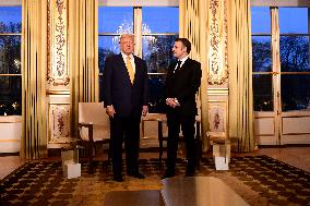 President Macron Welcomes President-Elect Trump - Paris