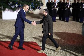 President Zelensky Arrives At Elysee Palace - Paris