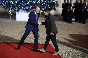 President Zelensky Arrives At Elysee Palace - Paris