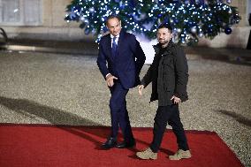 President Zelensky Arrives At Elysee Palace - Paris