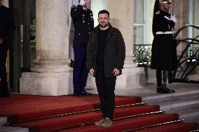 President Zelensky Arrives At Elysee Palace - Paris