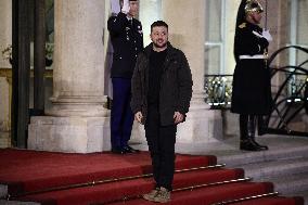 President Zelensky Arrives At Elysee Palace - Paris