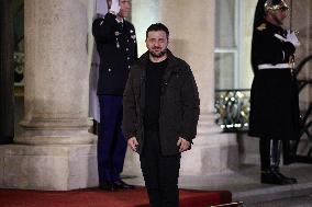 President Zelensky Arrives At Elysee Palace - Paris