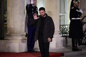 President Zelensky Arrives At Elysee Palace - Paris