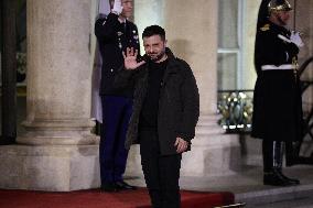 President Zelensky Arrives At Elysee Palace - Paris