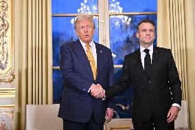 Trump, Macron, Zelensky Meeting - Paris