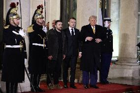 Trump, Macron, Zelensky Meeting - Paris