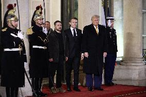 Trump, Macron, Zelensky Meeting - Paris