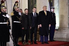 Trump, Macron, Zelensky Meeting - Paris