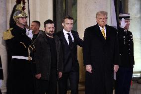 Trump, Macron, Zelensky Meeting - Paris