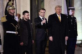 Trump, Macron, Zelensky Meeting - Paris