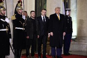 Trump, Macron, Zelensky Meeting - Paris