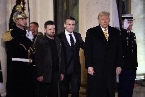 Trump, Macron, Zelensky Meeting - Paris