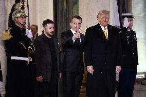 Trump, Macron, Zelensky Meeting - Paris