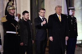 Trump, Macron, Zelensky Meeting - Paris