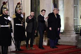 Trump, Macron, Zelensky Meeting - Paris