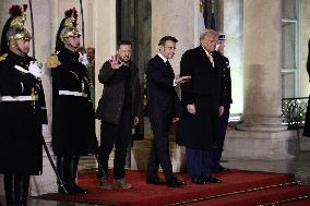 Trump, Macron, Zelensky Meeting - Paris