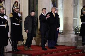 Trump, Macron, Zelensky Meeting - Paris