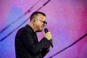 Gigi D'Alessio With His Gigi Palasport Tour In Padua