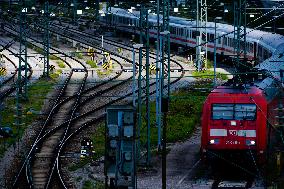 EuroCity Train Departs From Munich Main Station