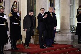 Trump, Macron, Zelensky Meeting - Paris