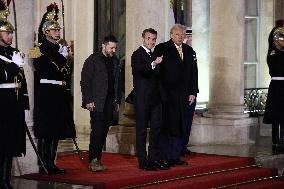 Trump, Macron, Zelensky Meeting - Paris