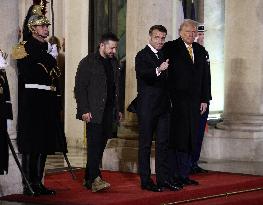 Trump, Macron, Zelensky Meeting - Paris