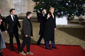 Trump, Macron, Zelensky Meeting - Paris