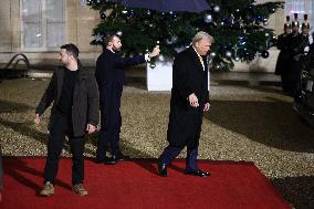 Trump, Macron, Zelensky Meeting - Paris