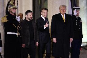 Trump, Macron, Zelensky Meeting - Paris