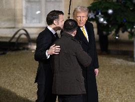 Trump, Macron, Zelensky Meeting - Paris