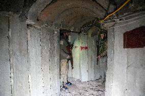 "Complex Tunnel Network And Weapons Discovered In Tal Rifaat After Liberation"