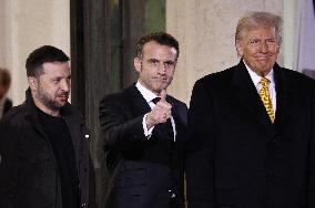 Trump, Macron, Zelensky Meeting - Paris