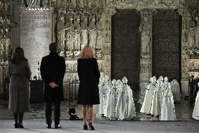 Official reopening of Notre-Dame Cathedral - Opening of doors ceremony  - Paris