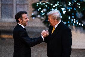 Macron Receives Trump And Zelensky At The Elysee Palace