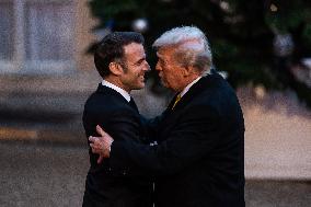 Macron Receives Trump And Zelensky At The Elysee Palace