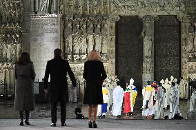 Official reopening of Notre-Dame Cathedral - Opening of doors ceremony  - Paris