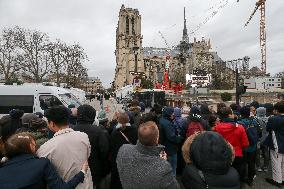 People Gather For Notre-Dame De Paris Cathedral Official Reopening Ceremony