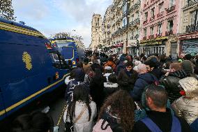 People Gather For Notre-Dame De Paris Cathedral Official Reopening Ceremony